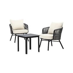 Life at Home 3 Piece Patio Chat Set with Cushions - Rossland Collection 3 ea, $399.00/1ea