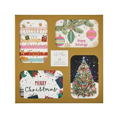 Life at Home Assortiment de 24 cartes de souhaits assorties – Celebrate Christmas 1 ea, 12,00 $/1ch