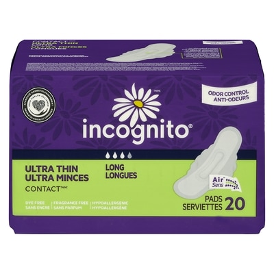 Incognito Pads Ultra Thin Long 20 ea, $0.39/1ea