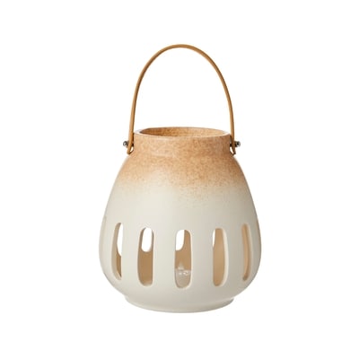 Life at Home LED Ceramic Lantern - Brown 1 ea, $24.00/1ea