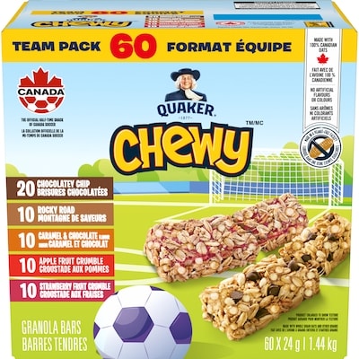 Quaker Chewy Granola Bars Team Pack 1.44 kg, $0.48/1ea