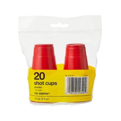 No Name Plastic Shot Cups 20 Pack 1 ea, $2.99/1ea