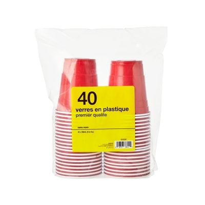 Sans Nom Lot de 40 verres en plastique 1 ea, 6,00 $/1ch