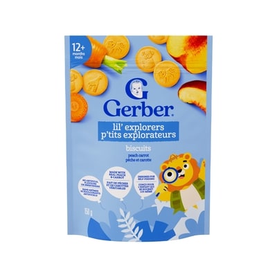 Nestlé Gerber Biscuits P’tits explorateurs Pêche et carotte 150 g, 3,66 $/100g