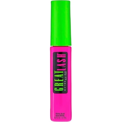 Maybelline Great Lash Washable Mascara, Lash-Doubling Formula, Lash-Building Brush For Full-Lash Look Royal Blue 1 ea, $8.99/1ea