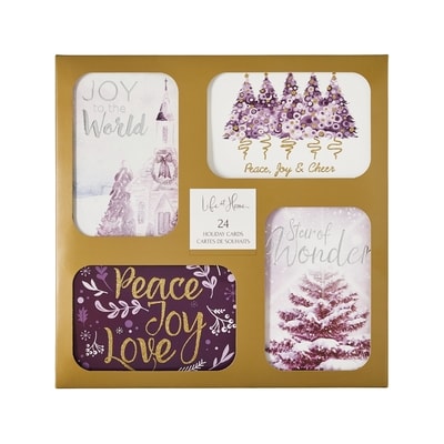 Life at Home Assortiment de 24 cartes de souhaits assorties – Joy and Wonder 1 ea, 12,00 $/1ch
