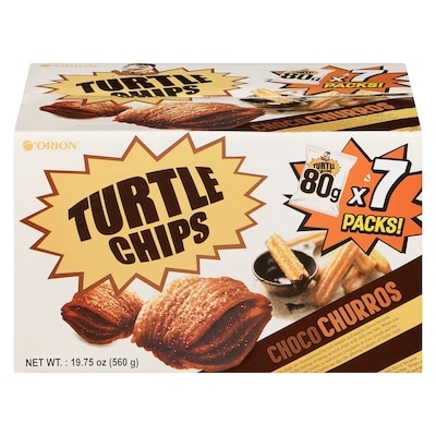 Orion Chips tortue churros au chocolat 560 g, 2,32 $/100g