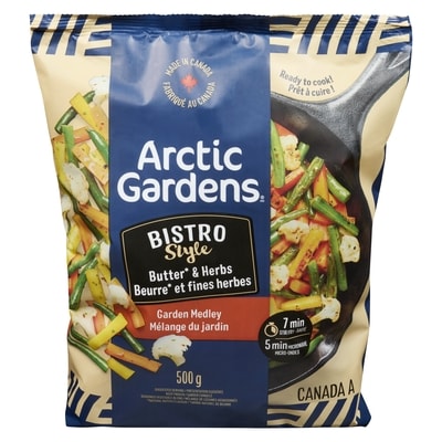Arctic Gardens Bistro style mélange de légumes assaisonnés beurre et fines herbes mélange du jardin 500 g, 0,80 $/100g