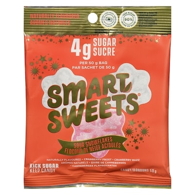 Smart Sweets Candy Sour Snowflakes 50 g, $9.98/100g