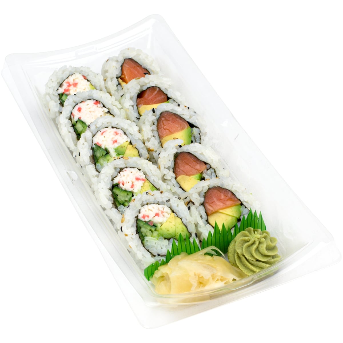 Zenshi Duo Combo - CA Salad & Salmon Avocado Roll 10pc (Available after 11am) 196 g, $5.35/100g