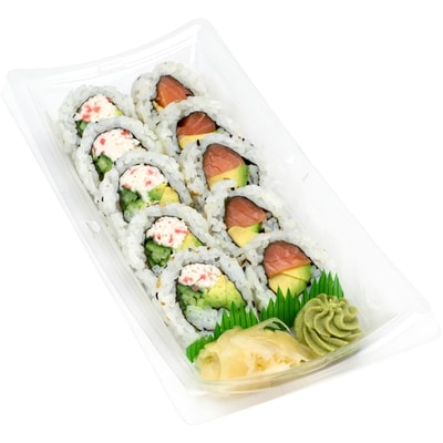 Zenshi Duo Combo - CA Salad & Salmon Avocado Roll 10pc (Available after 11am) 196 g, $5.35/100g