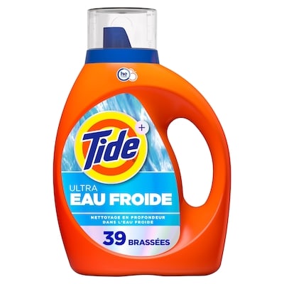 Tide Détergent à lessive liquide Ultra Eau froide, parfum Original, détergent à lessive liquide formulé pour l’eau froide, 1,62 L, 39 brassées 1620 ml, 0,68 $/100ml