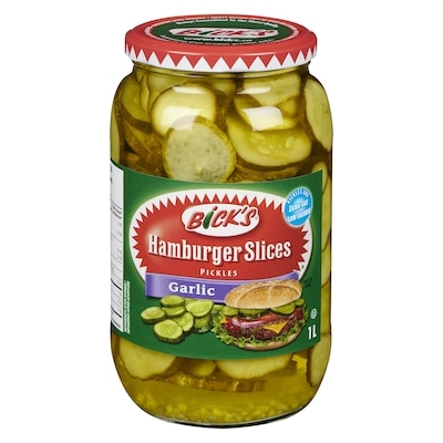 Bicks Pickles Hamburger Slices Garlic 1 l, $0.70/100ml