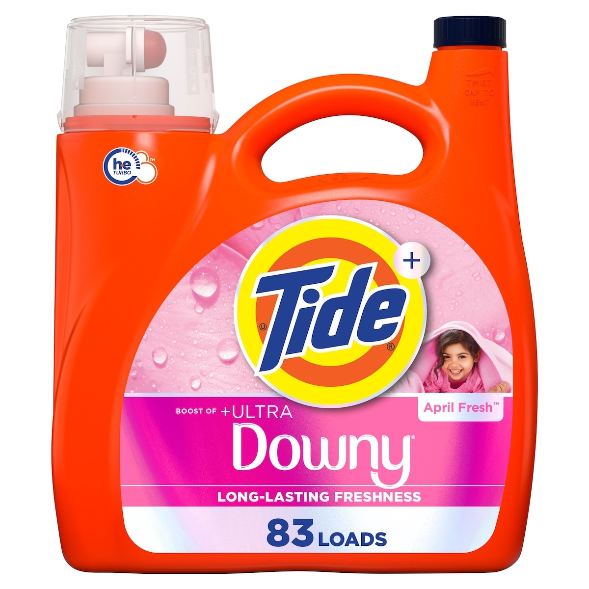 Tide Plus Boost of Ultra Liquid Laundry Detergent, April Fresh Scent, 83 Loads, Laundry Detergent Liquid with Long-Lasting Freshness 3460 ml, $0.64/100ml