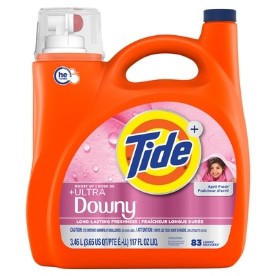 Tide Détergent à lessive liquide Plus dose de Ultra au parfum Fraîcheur d’avril, 83 brassées 3460 ml, 0,58 $/100ml