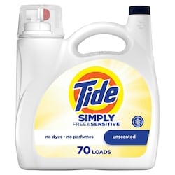 Simply Liquid Laundry Detergent, Free & Sensitive Scent, 70 Loads