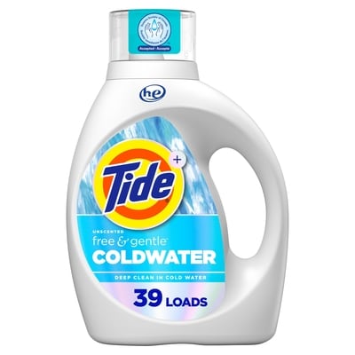 Tide Ultra Coldwater Liquid Laundry Detergent, Original Scent, 39 Loads, Laundry Detergent Liquid Formulated for Cold Water 1.62 l, $0.99/100ml