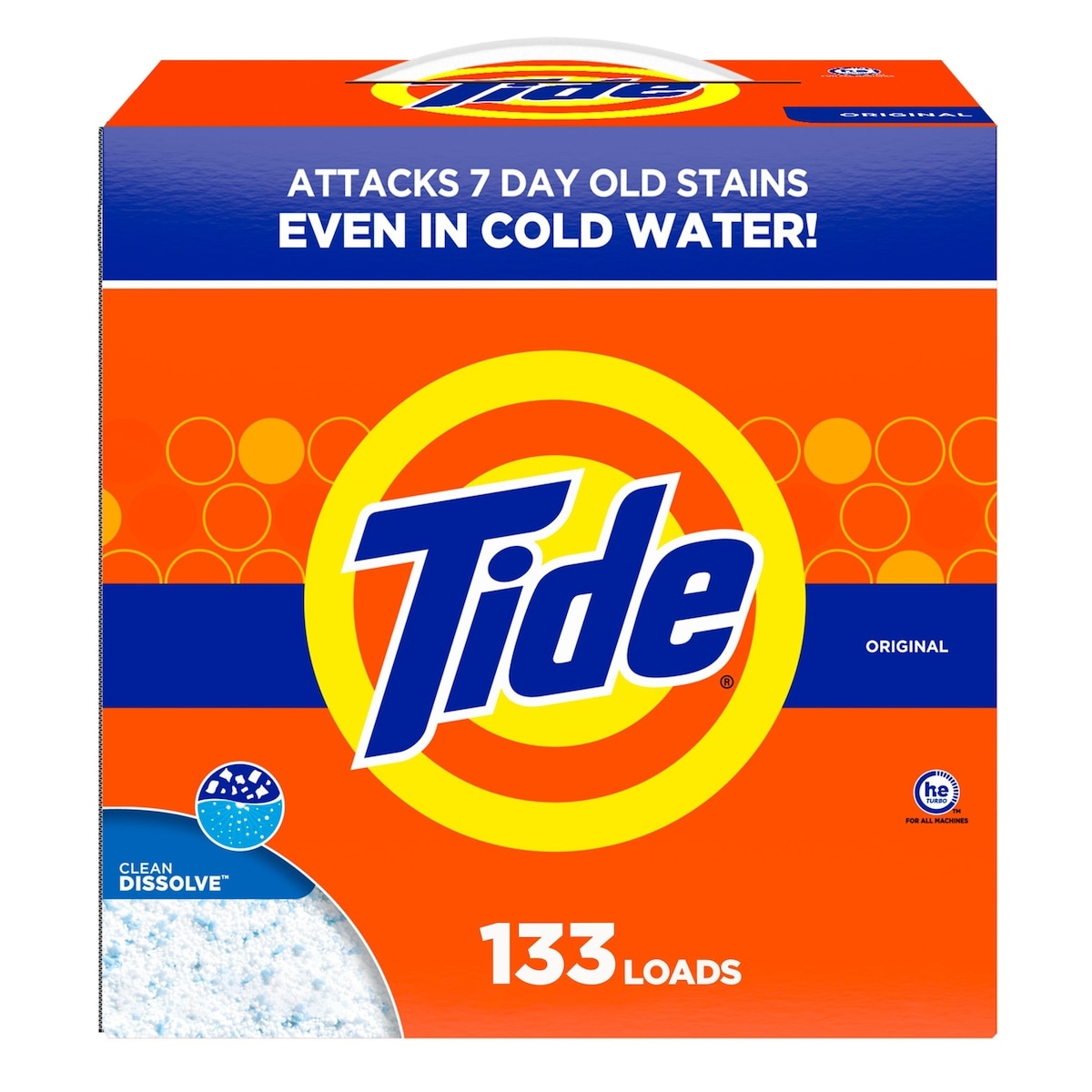 Tide Powder Laundry Detergent, Original Scent, 133 Loads 4.2 kg, $0.79/100g