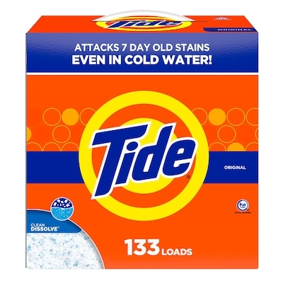 Tide Powder Laundry Detergent, Original Scent, 133 Loads 4.2 kg, $0.71/100g