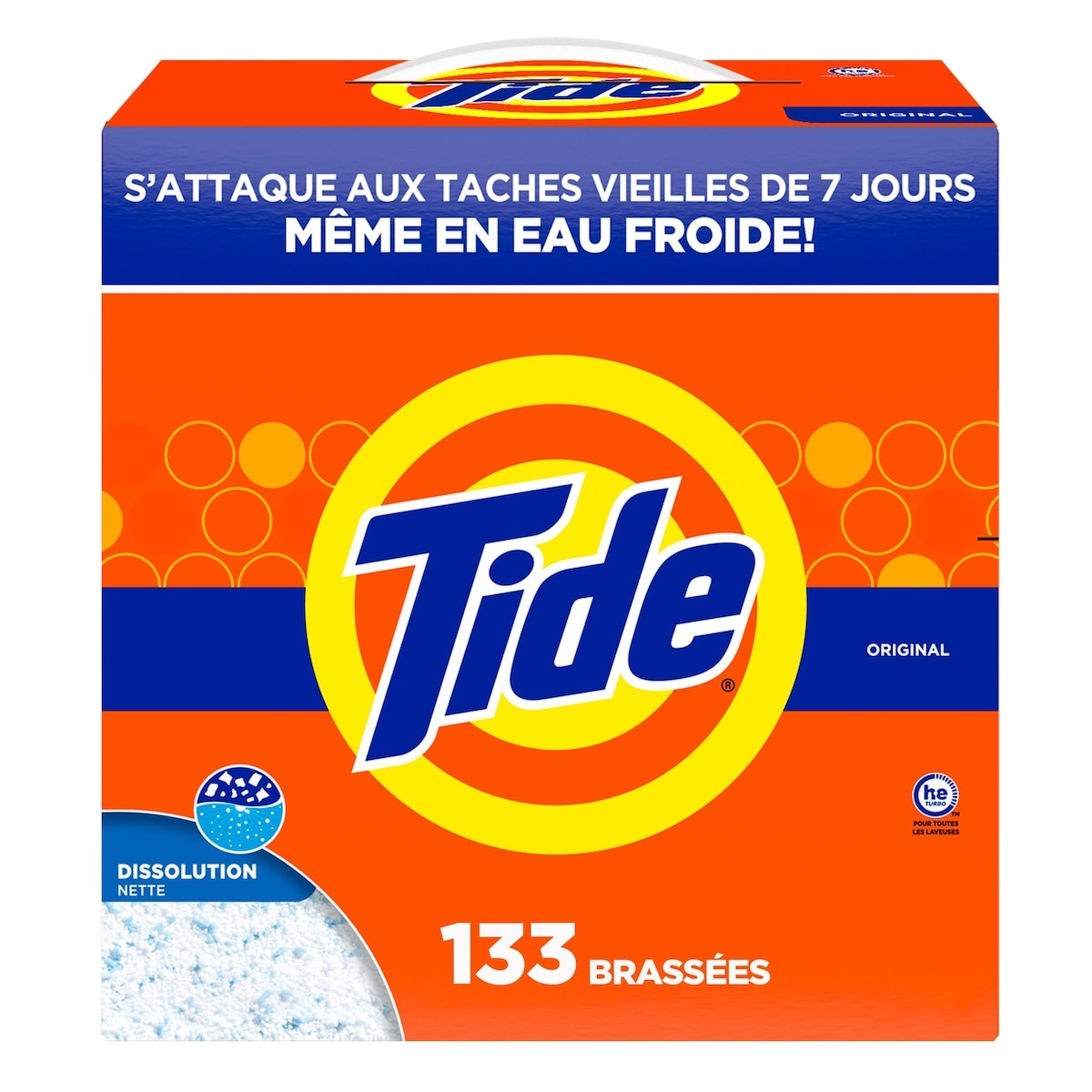 Tide Détergent à lessive en poudre, parfum Original, 133 brassées, 4,2 kg 4.2 kg, 0,79 $/100g