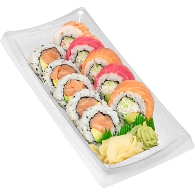Zenshi Duo Combo - Salmon Avocado & Rainbow Roll 10pc (Available after 11am) 224 g, $5.58/100g