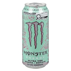 Monster Energy Energy boisson énergisante zéro sucre ultra vice goyave 473 ml, 0,53 $/100ml