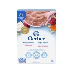 Gerber Gerber Triple Goodness Raspberry Yogurt Baby Cereal 180 g, $2.50/100g