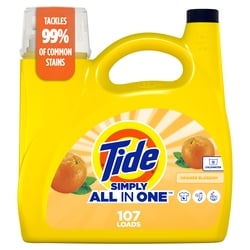 Simply All-In-One Liquid Laundry Detergent, Orange Blossom Scent, 107 Loads
