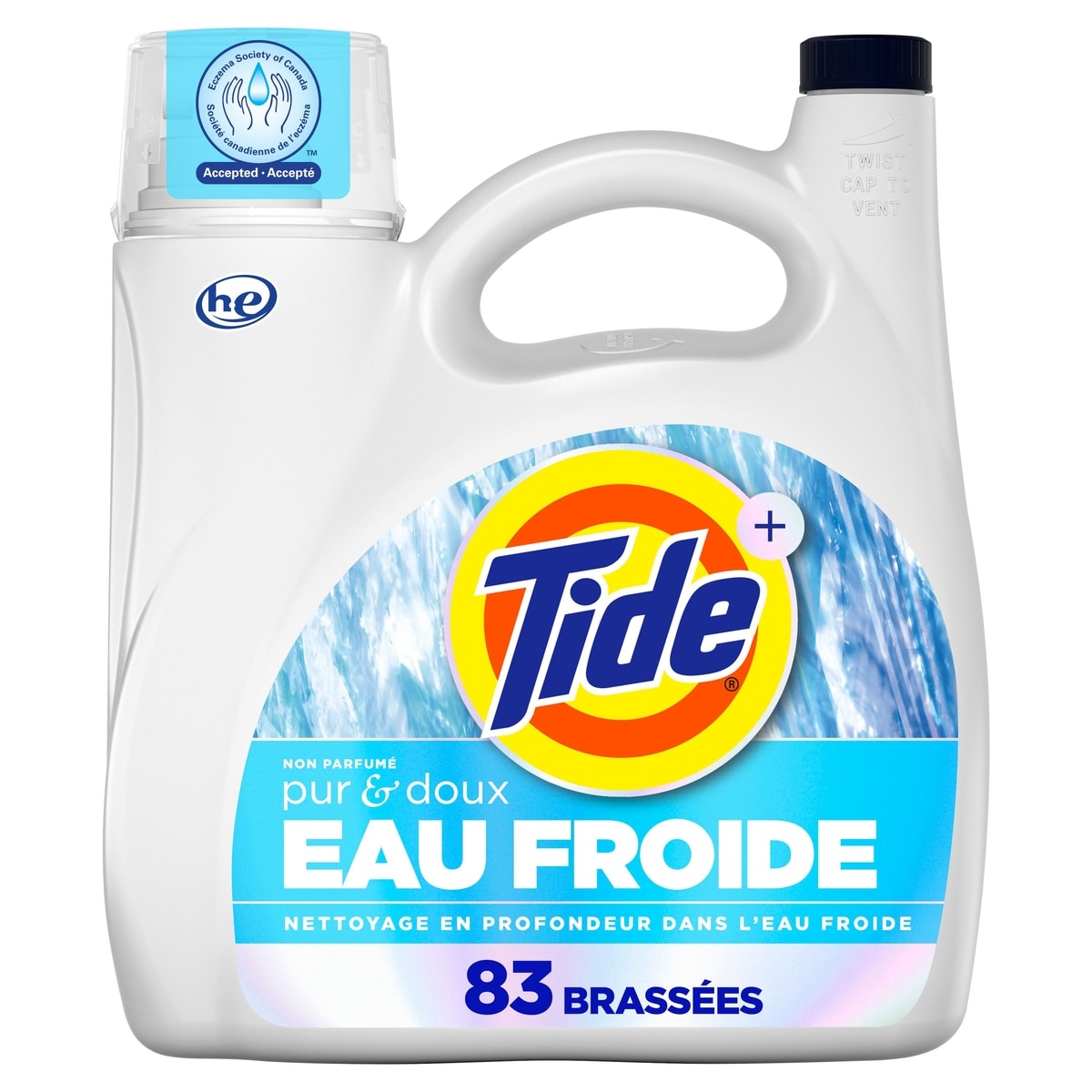 Tide Détergent à lessive liquide Ultra Eau froide, parfum Original, détergent à lessive liquide formulé pour l’eau froide, 3,46 L, 83 brassées 3.46 l, 0,58 $/100ml