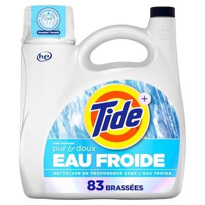 Tide Détergent à lessive liquide Ultra Eau froide, parfum Original, détergent à lessive liquide formulé pour l’eau froide, 3,46 L, 83 brassées 3.46 l, 0,78 $/100ml