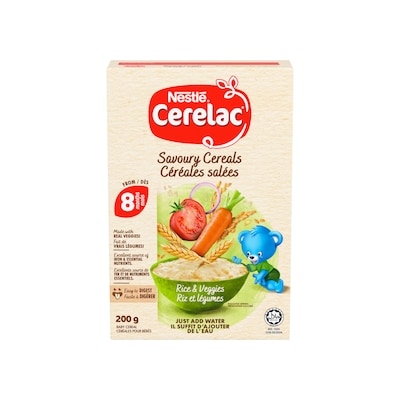 Nestlé Cerelac Rice & Veggies Savoury Baby Cereal, 8 Months & Up 200 g, $3.00/100g