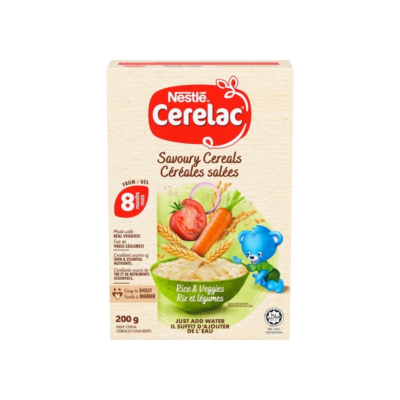 Cerelac Rice & Veggies Savoury Baby Cereal, 8 Months & Up