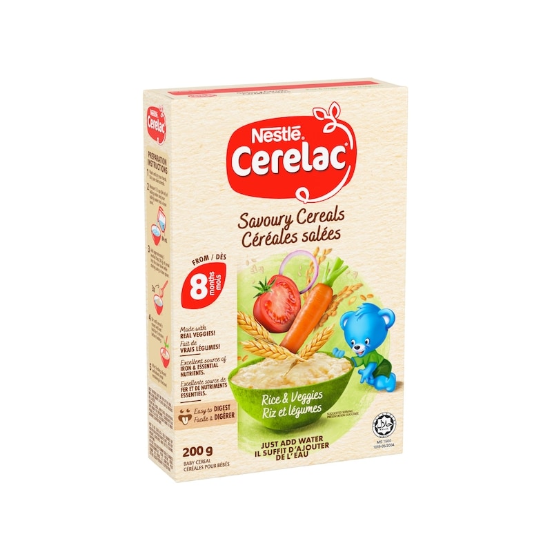 Cerelac Rice & Veggies Savoury Baby Cereal, 8 Months & Up