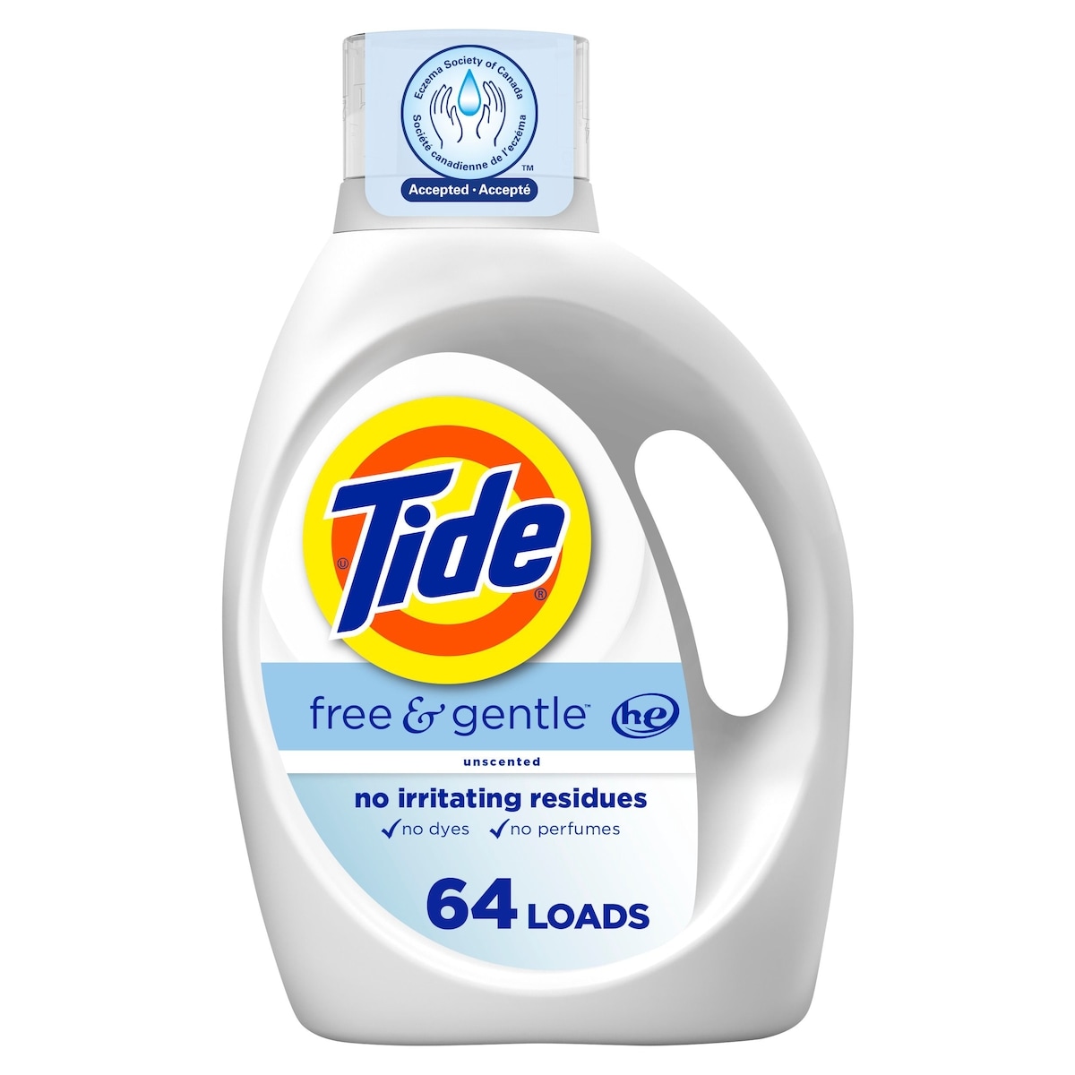 Tide Free & Gentle Liquid Laundry Detergent, 64 Loads, Tide Laundry Detergent, Clean Laundry Detergent