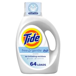 Free & Gentle Liquid Laundry Detergent, 64 Loads, Tide Laundry Detergent, Clean Laundry Detergent