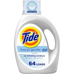 Tide Détergent à lessive liquide Pur et doux, détergent à lessive Tide, la propreté du détergent à lessive, 64 brassées 2.48 l, 0,31 $/1ch