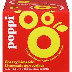 Poppi Soda limonade aux cerises 4x355.0 ml, 0,77 $/100ml