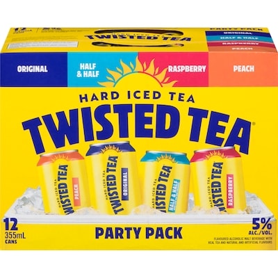 Twisted Tea Hard Iced Tea Party Pack (ID required at pick-up) 12x355.0 ml, $0.56/100ml