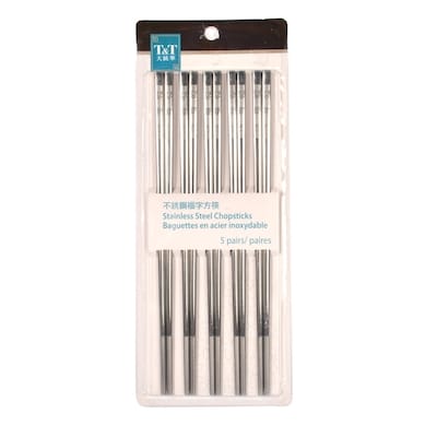 T&T Stainless Steel Chopsticks, 5-Pair 1 ea, $9.00/1ea