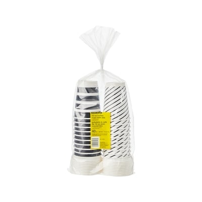No Name Coffee Cups with Lids 20 Pack 20 ea, $0.35/1ea