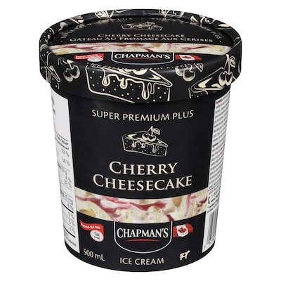 Chapmans Ice Cream Cherry Cheesecake 500 ml, $1.10/100ml