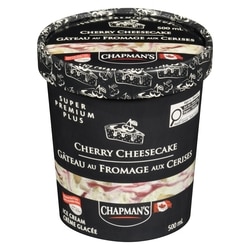 Chapman’s Crème glacée gâteau au fromage aux cerises 500 ml, 0,80 $/100ml