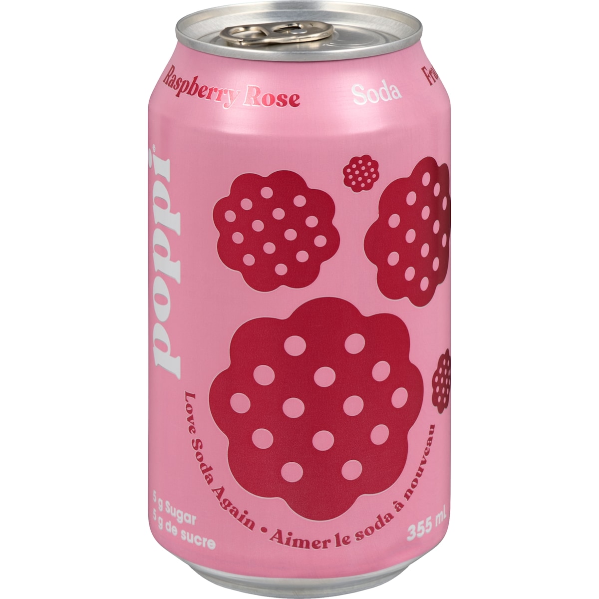 Poppi Soda Raspberry Rose 355 ml, $0.85/100ml