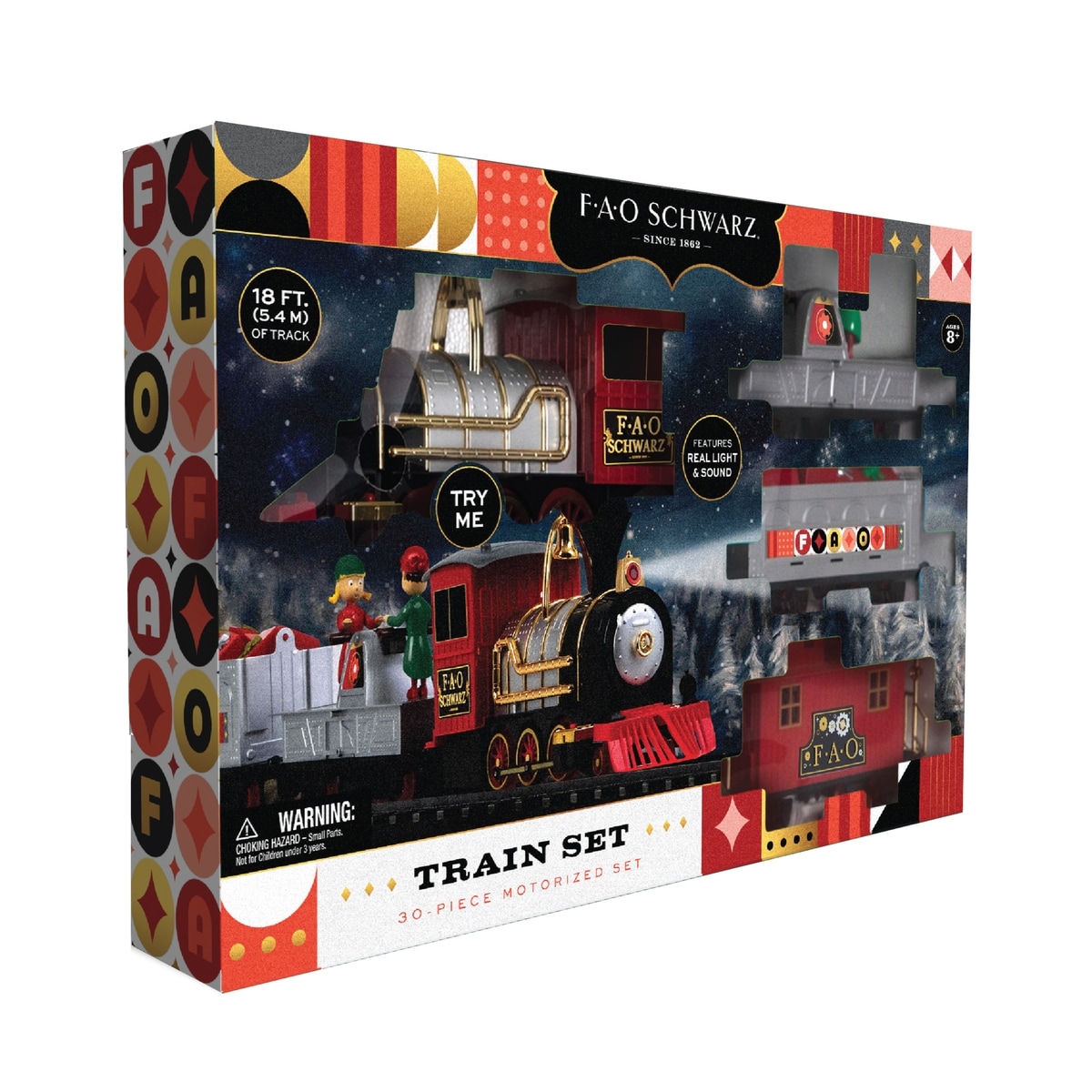 F.A.O Schwarz 30-Piece Motorized Train Set 1 ea, $112.49/1ea