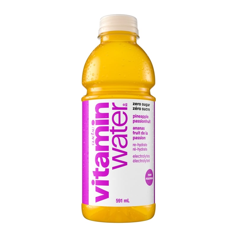 Zero Sugar Rehydrate Pineapple Passionfruit Nutrient Enhanced Flavored Water Beverage