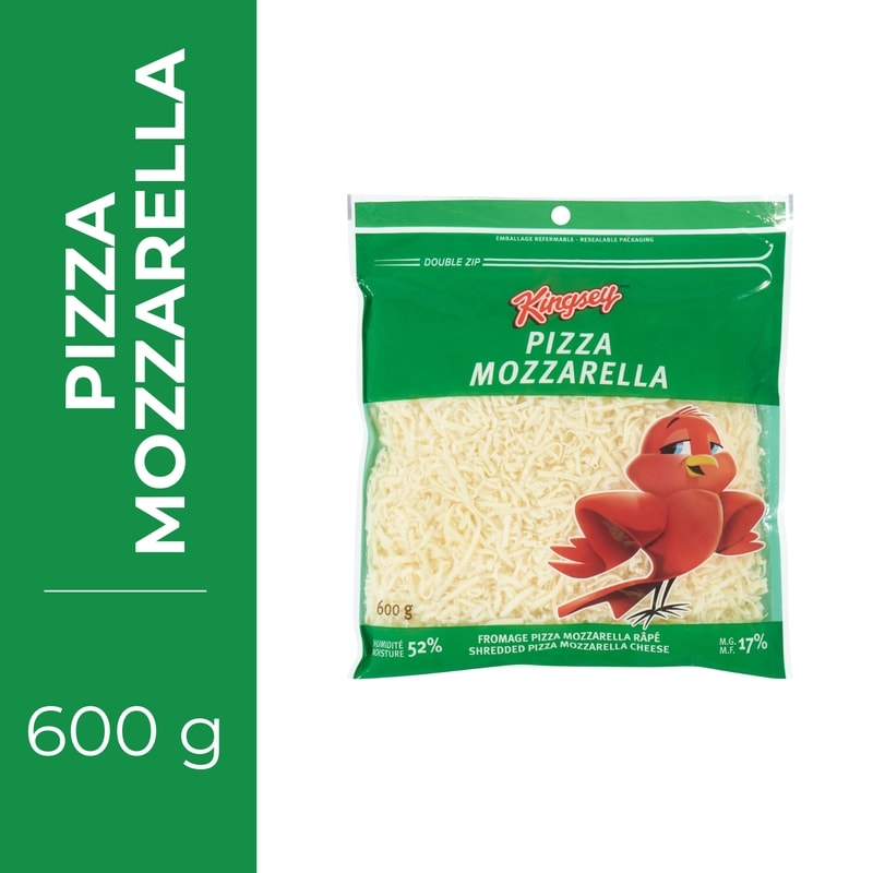 Kingsey Fromage Pizza Mozzarella râpé - 600 g | Maxi