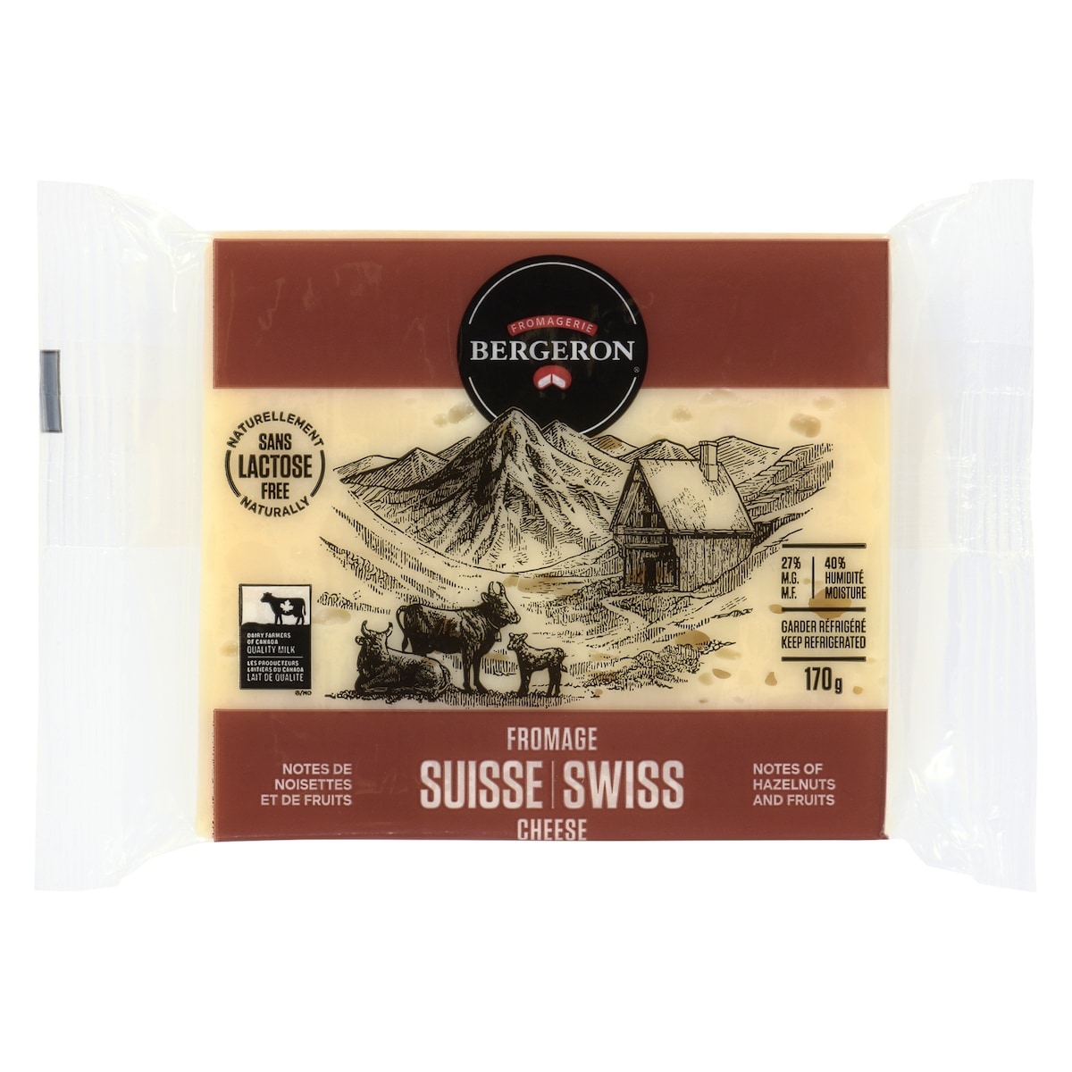 Bergeron Fromage suisse 27% m.g. 170 g, 3,53 $/100g