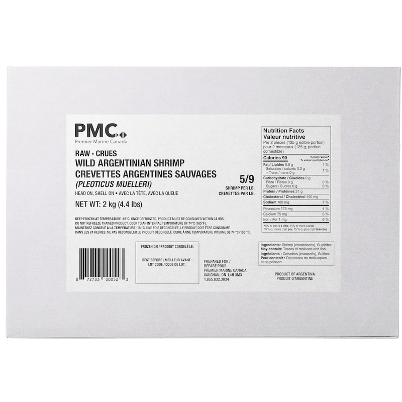 Wild Argentinian Shrimp, Raw