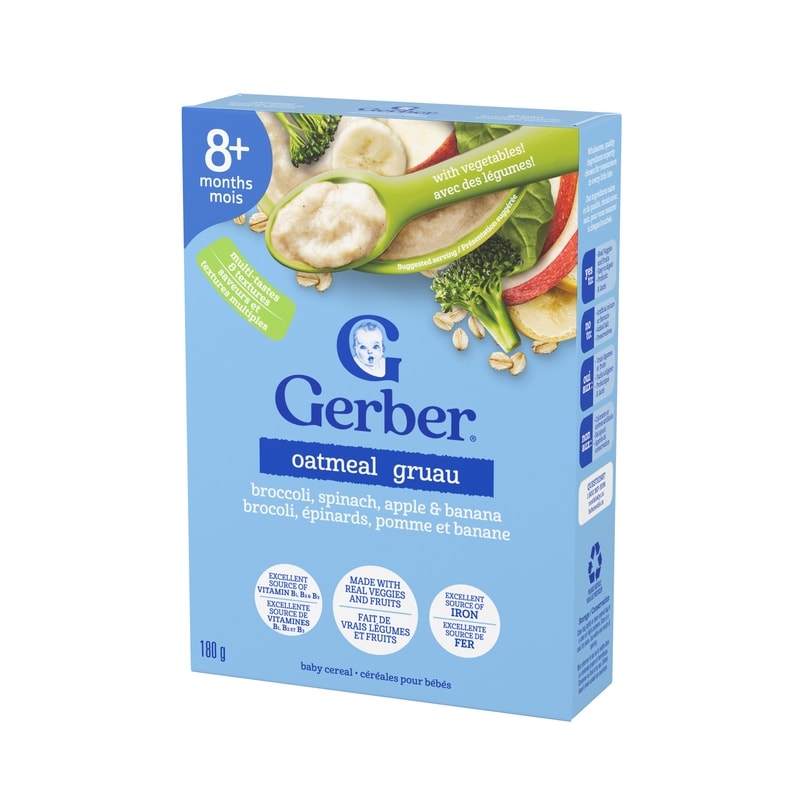Oatmeal, Broccoli, Spinach, Apple & Banana Baby Cereal