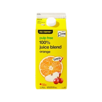 Sans Nom Mélange de jus à 100 % orange sans pulpe 1.75 l, 0,29 $/100ml